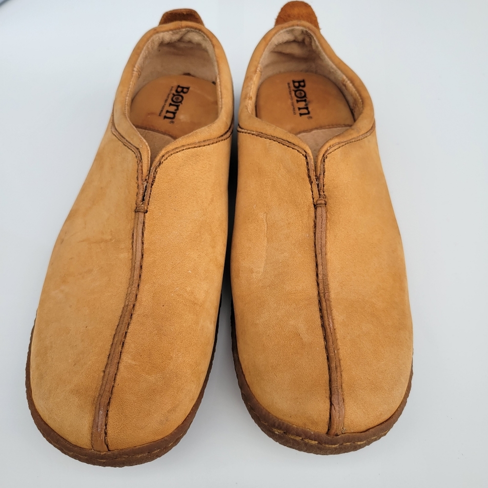 Born Hand Crafted Footwear- Tan Nubuck -Women's Size 6 (36.5)